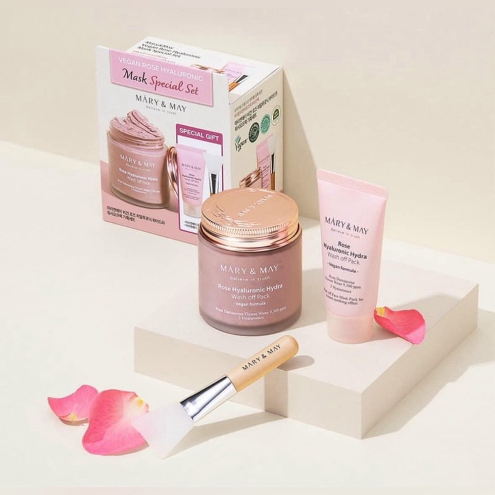 Mary&May Vegan Rose Hyaluronic Mask Special Set 125g+30g
